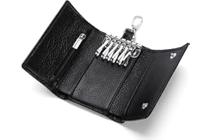 Meichoon Key Case Leather Wallets Portable Key Holders Coin Pouch Small Size Multi Card Holder Stylish for Organizer Office, 