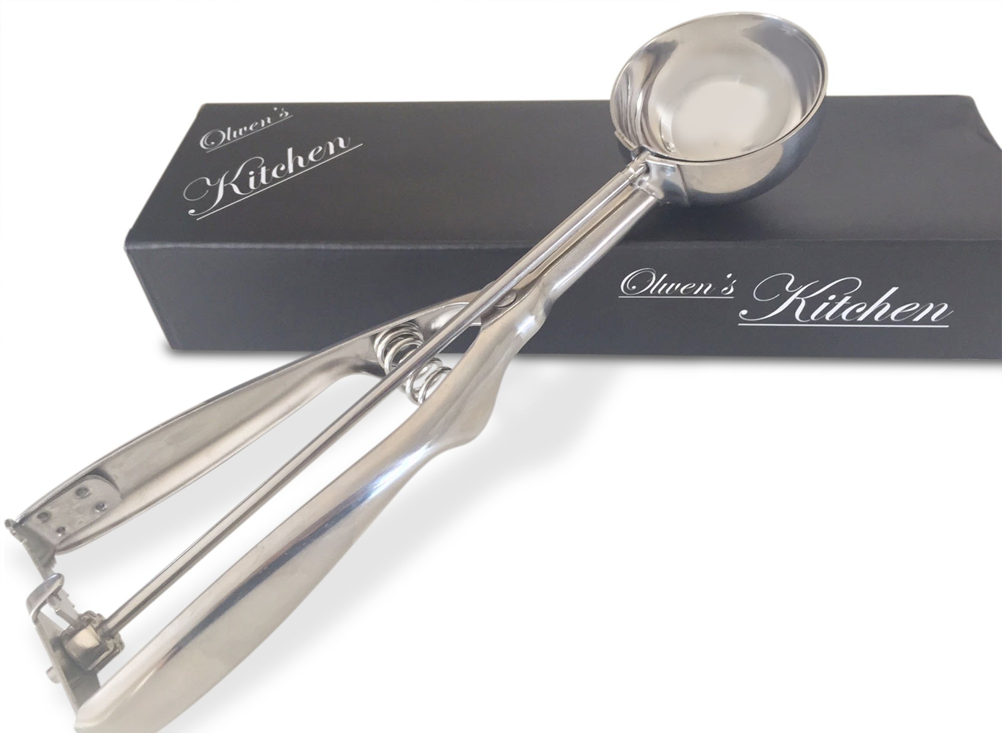 Ice Cream Scoop with Trigger Release - Stainless Steel Ice Cream Scooper for Cookie Dough Scoops Melon Balls Spoon Mashed Potato Disher