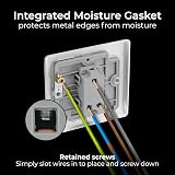 BG Electrical Nexus Metal 2 Way Light Switch Brushed Steel NBS12 Slim Profile view 5