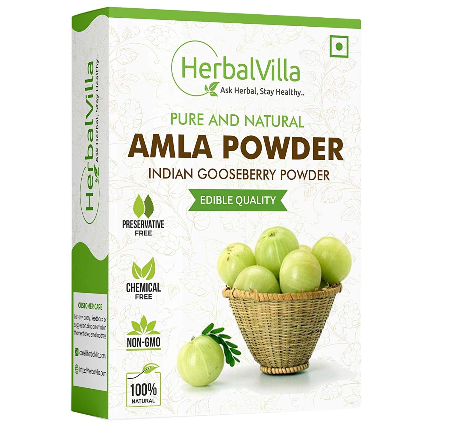 Herbalvilla Amla Indian Gooseberry Powder for Hair Growth and Eating