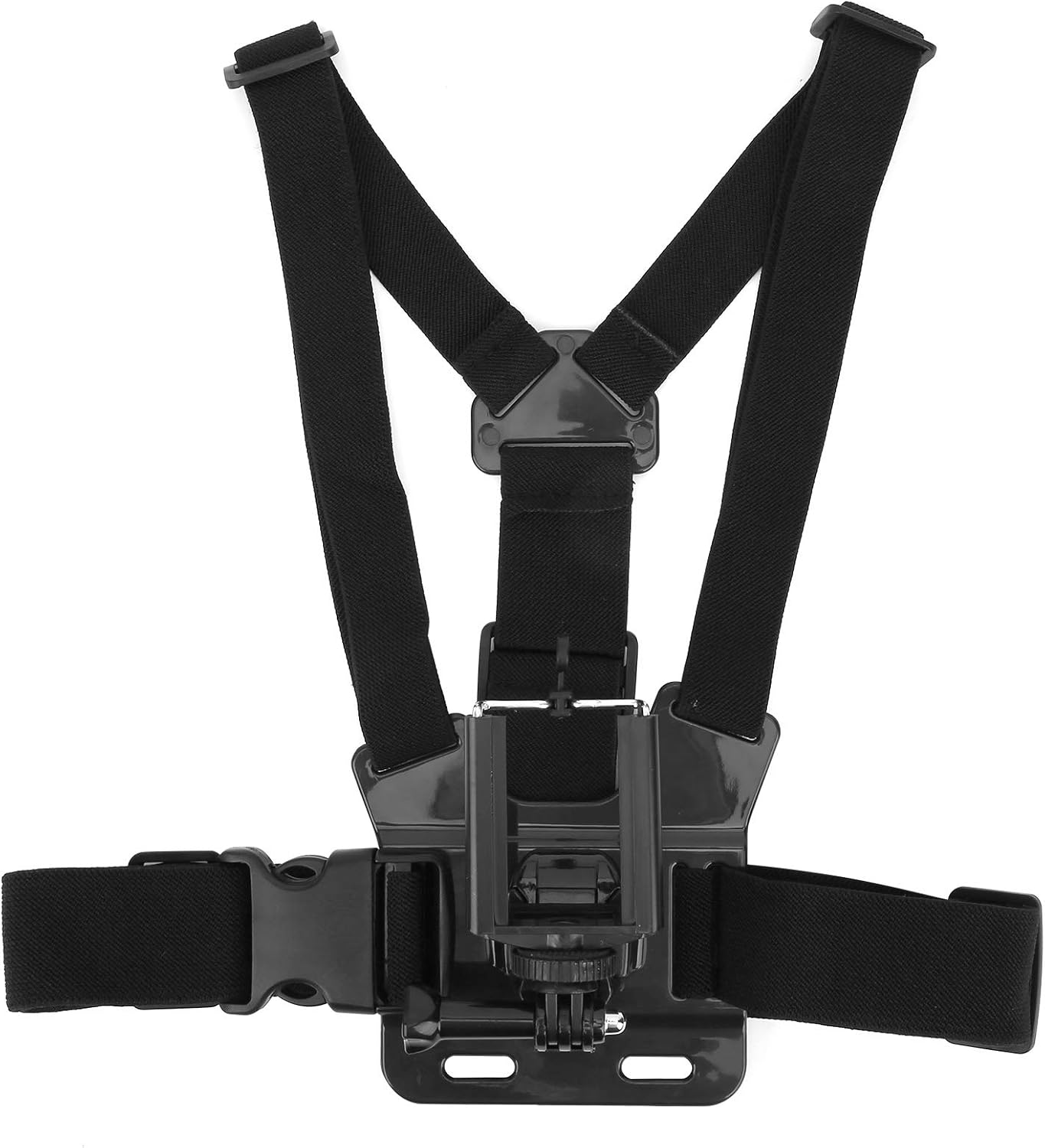 Bindpo Chest Mount for Camera Phone & Black, Adjustable Chest Strap Holder with Clip, Compatible with Smartphone 5.5-8cm/2.2-3.1inches