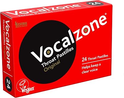 Vocalzone Throat Pastilles Original 24 Sore Throat Hoarseness UK 1912