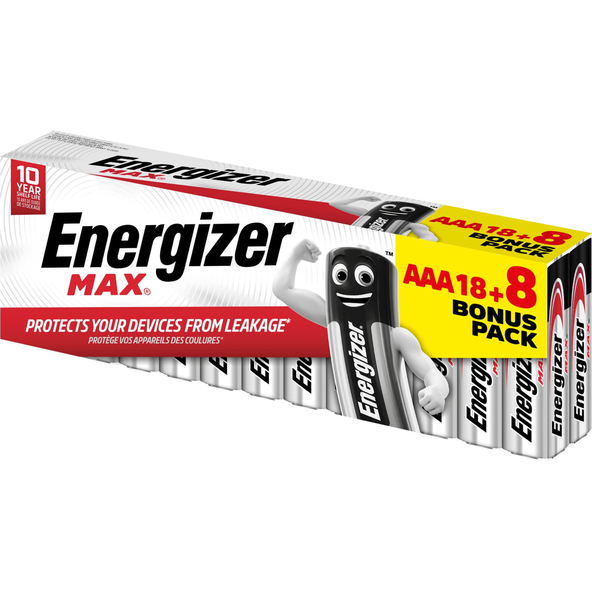 Energizer Alkaline MAX - Pack of 18+8 Alkaline MAX AAA Batteries