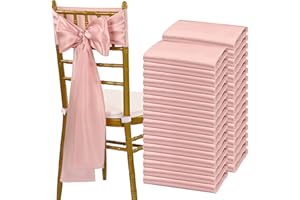 fani 120 PCS Rose Gold Satin Chair Sashes Bows Universal Chair Cover for Wedding Reception Restaurant Event Decoration Banquet,Party,Hotel Event Decorations (7 x 108 inch)