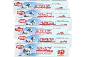 QZQAB Ivermectin Equine Paste 1.87% – Apple Flavored Oral Dewormer for Horses, 6-Pack
