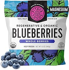 Pitaya Foods® Regenerative Organic Blueberries Whole Berries, Pre-Packaged Frozen Fruit, No Added Sugar or Preservatives, Goo