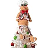 Gingerbread Man Christmas Decorations, Christmas Tree Topper Gingerbread Man, Funny and Unique Christmas Tree Decorations
