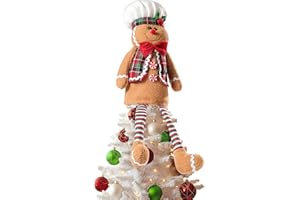 FEOTVO Gingerbread Man Christmas Decorations, Christmas Tree Topper Gingerbread Man, Funny and Unique Christmas Tree Decorations