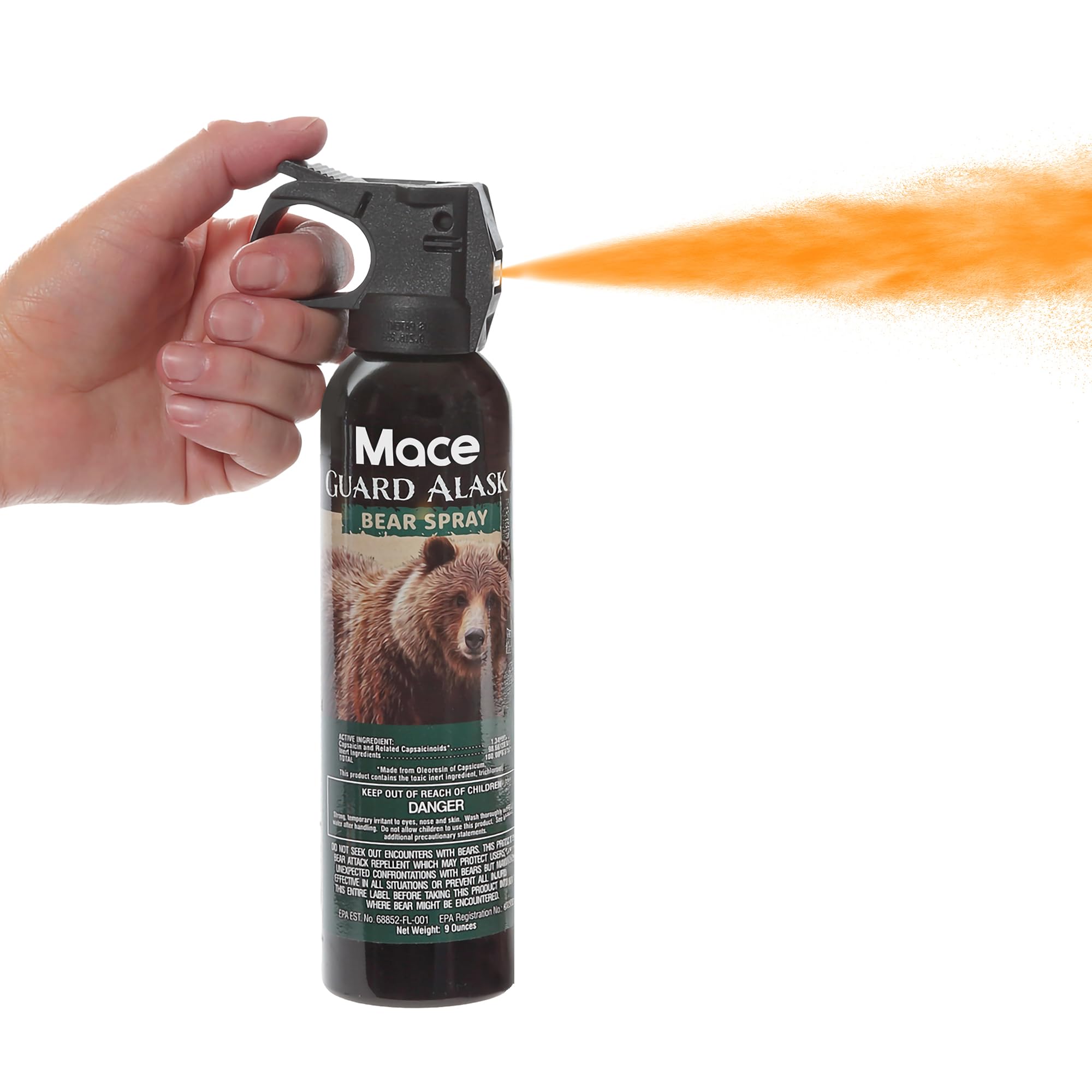 Photo 1 of ***FACTORY SEALED***Mace Guard Alaska Bear Deterrent Self Defense Spray, 9.17 oz, 20ft Effective Range Up to 40ft, Max Strength 20% OC Wildlife Safe Formula, Great for Hiking, Camping, & Hunting