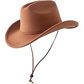 Jastore Kids Boys Girls Cowboy Hat Toddler Western Rodeo Cowboy Cowgirl Hat with Landyard