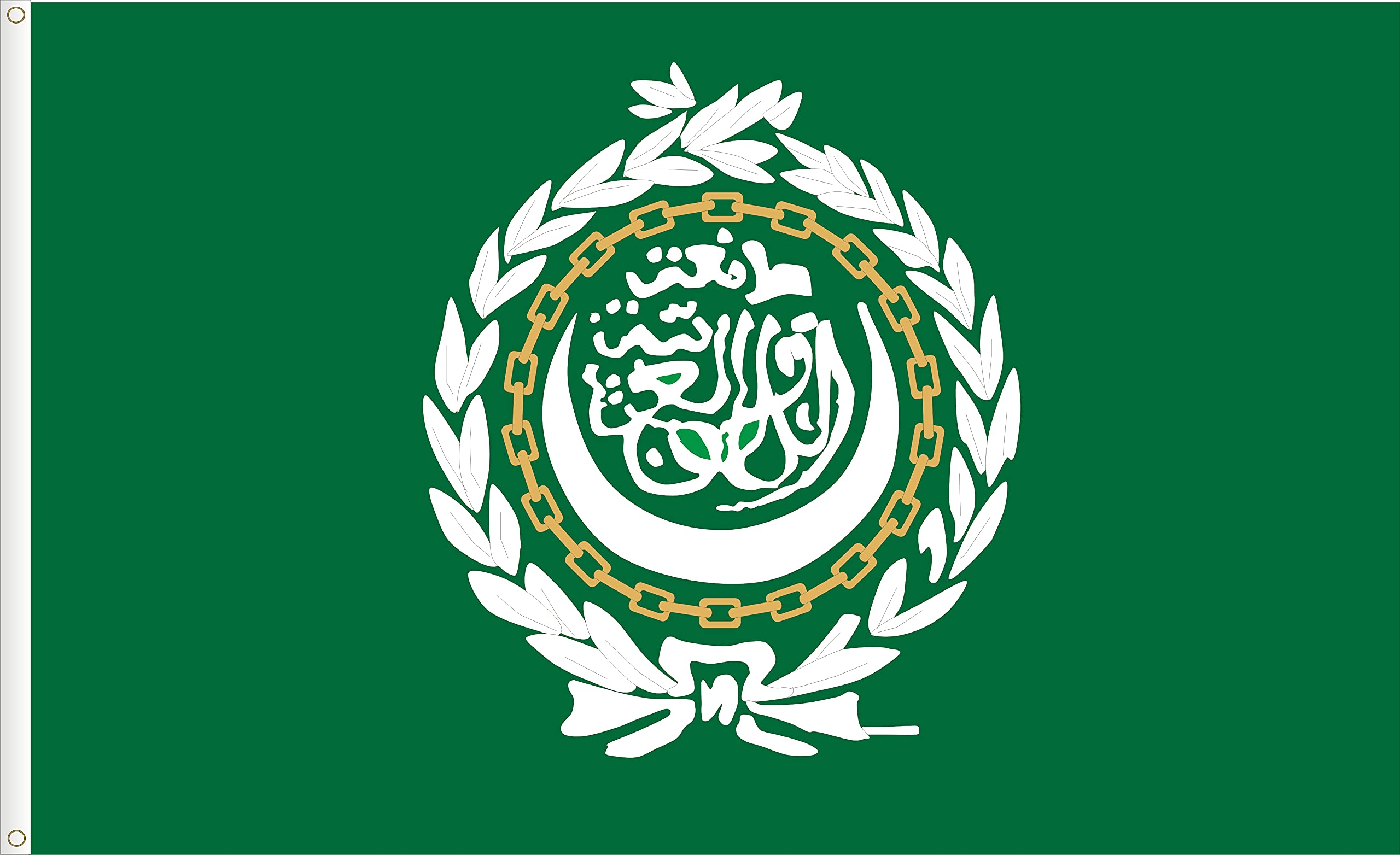 FLAG OF THE ARAB LEAGUE. STANDARD SATIN QUALITY. BIG SIZE 150X90