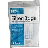 Kirby Micron Magic HEPA Filter Bags 2-Pack | Part #205811 | Genuine Kirby OEM | Fits Avalir, Sentria, G Series | F-Style &amp; Twist-Style