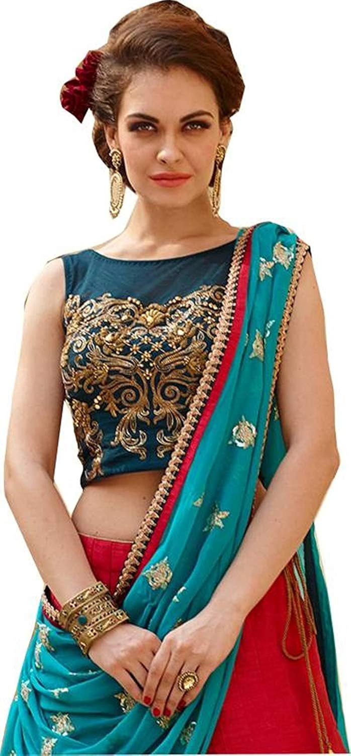 raju chopda women's lehenga choli (roja redd)