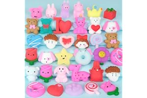 CHAMPCEL 30Pcs Valentines Day Squishy Toys Mochi Squishy Toy for Kids Valentine Party Favors Squishies Valentines Day Gifts for Kids Classroom Exchange Prizes Stress Relief Toy Party Favors Goodie Bag Stuffers