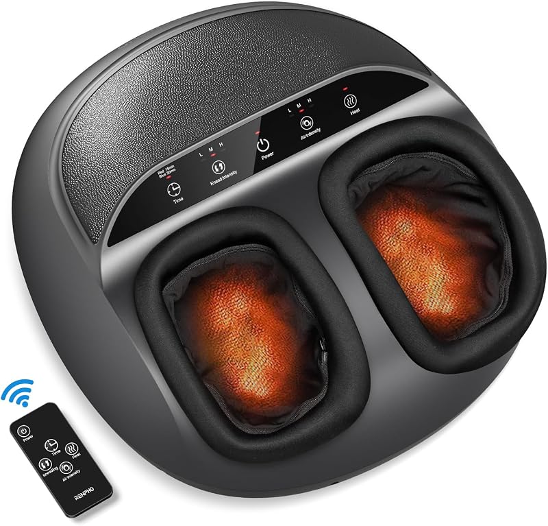 RENPHO Foot Massager with Heat Shiatsu Air Compression Deep Kneading