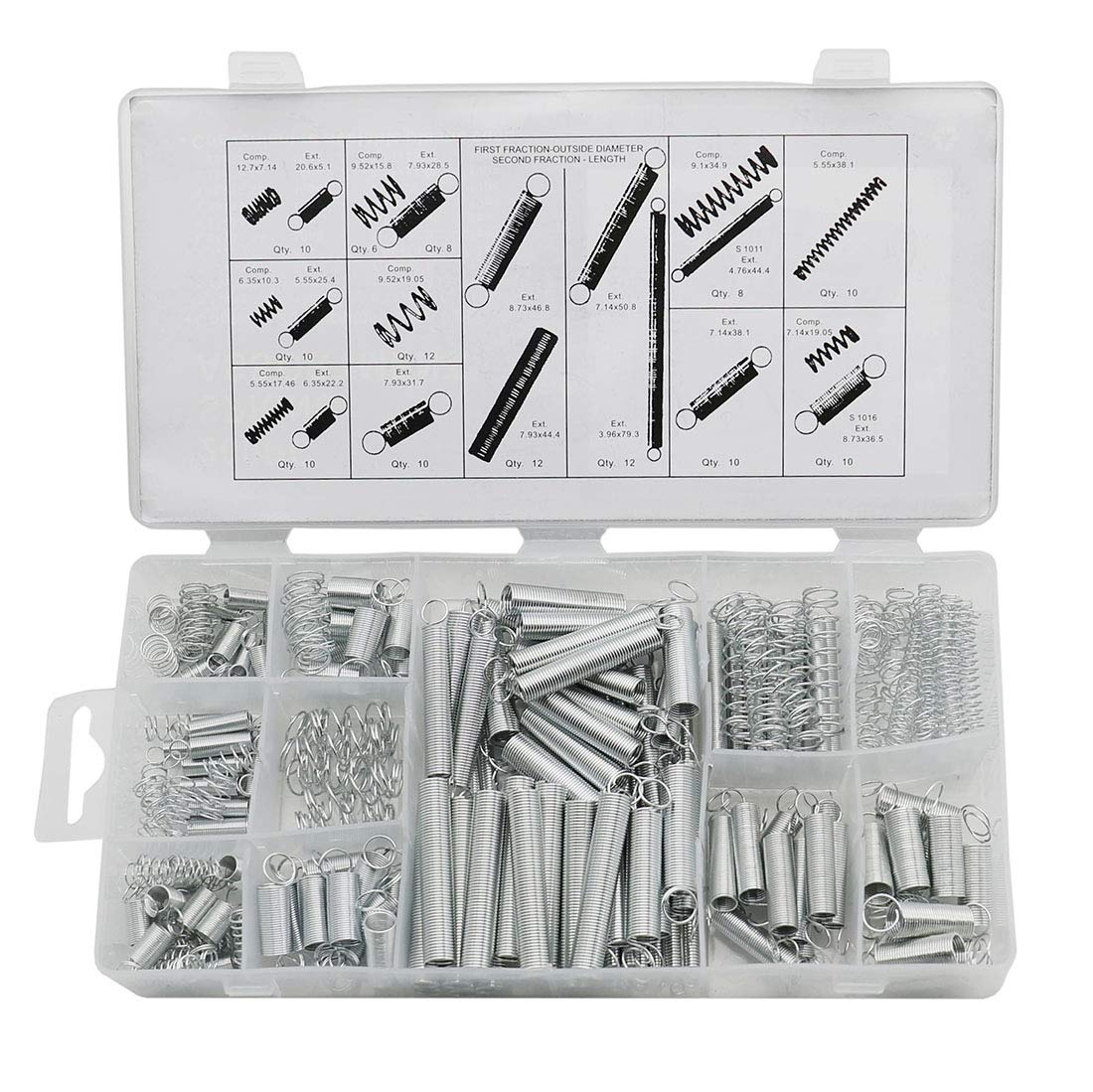 Raogoodcx 200Pcs Springs Assorted Small Extension and Compression
