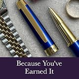 Bond & Regent Royal Blue 24 Karat Gold Rollerball Pen Certified Luxury Grade view 5