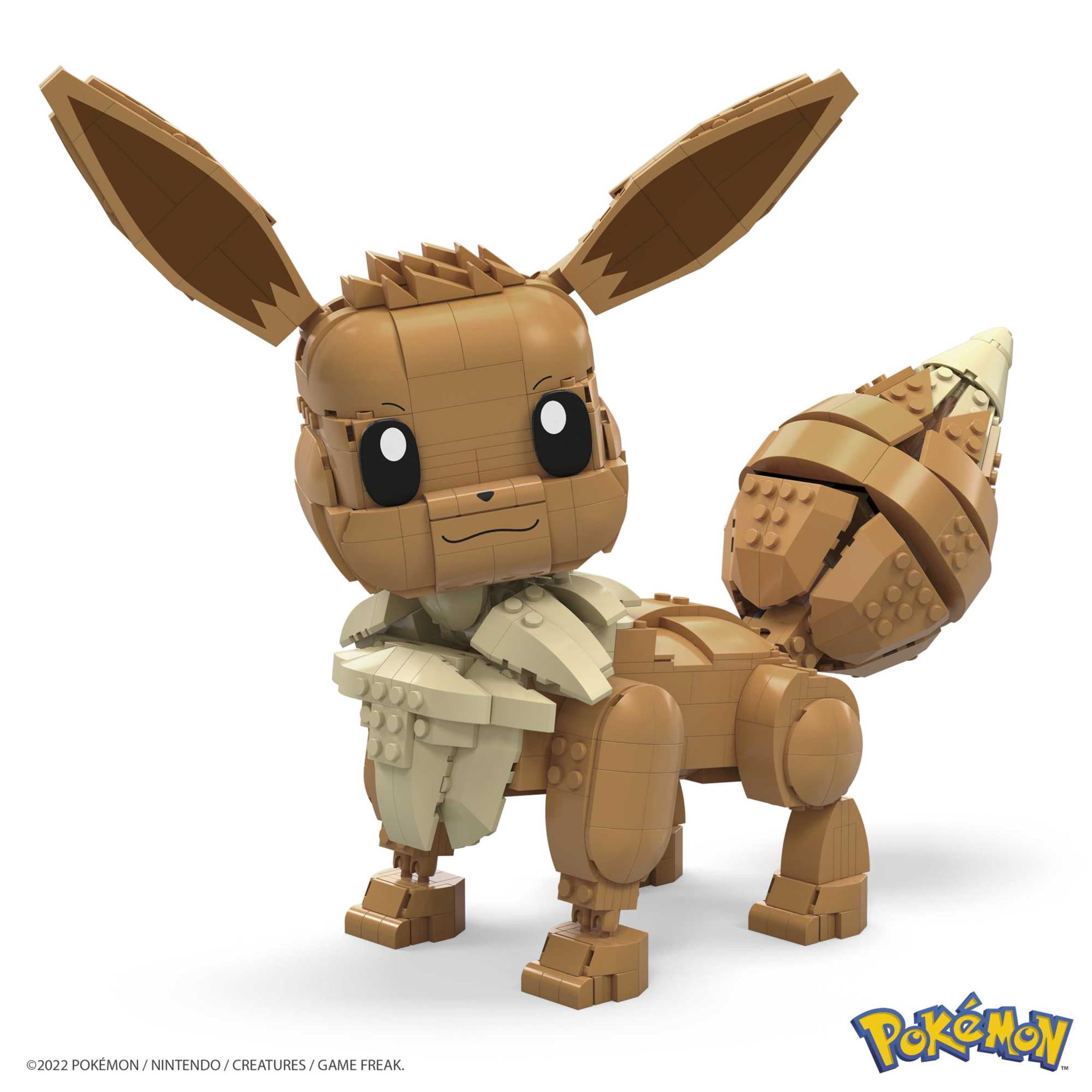 MEGA Pokémon Building Toys Set Jumbo Eevee with 824 Pieces, Articulated and Poseable, 11 Inches Tall, for Kids