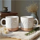 Mr and Mrs Coffee Mugs - Wedding Gifts for Bride and Groom - Gifts for Bridal Shower Engagement Wedding and Married Couples Anniversary - Ceramic Cups 15 Oz