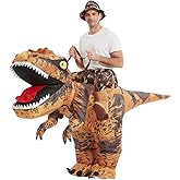 GOOSH Inflatable Dinosaur Costume Adults Halloween Party Blow up T Rex Outfit, Lightweight & Flexible for Cosplay, Parades
