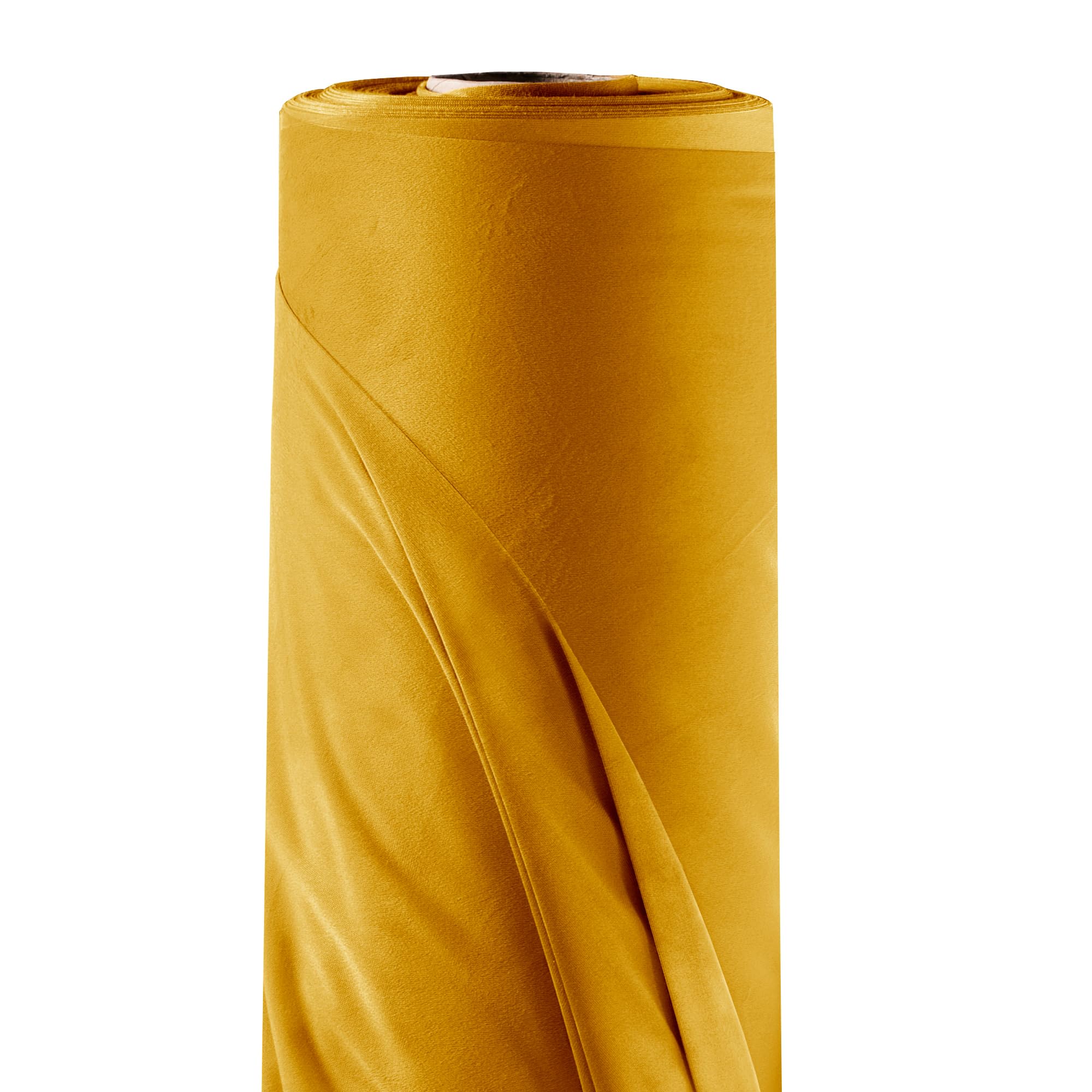 Filumi Velvet Fabric 118Inch (300cm) Wide Mustard 1m Length by The metre for Sewing for Dressmaking Material for Curtains Blinds Garments Cushions Upholstery Furniture Covers