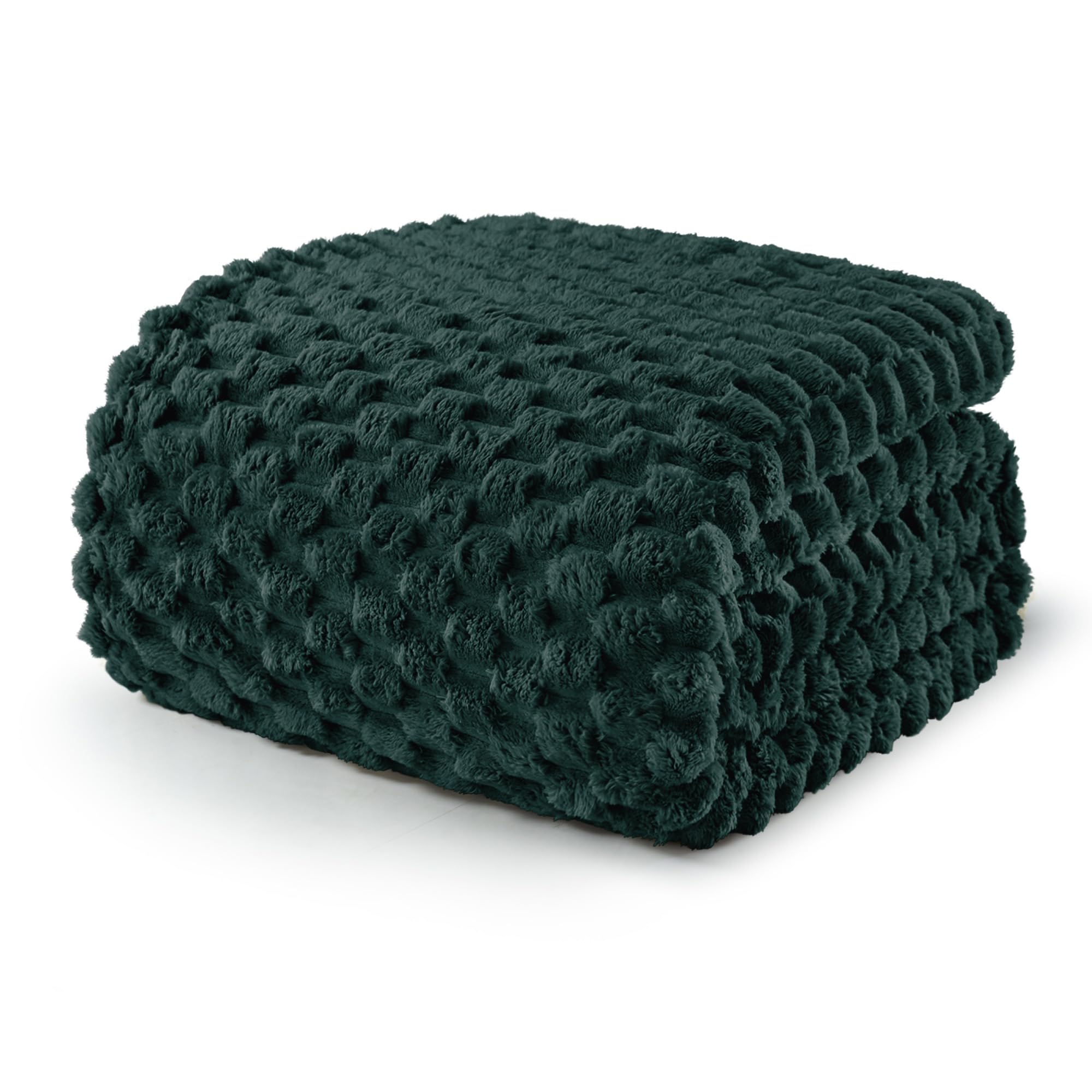 Exclusivo Mezcla Fleece Double Size Blanket for Bed, Extra Large Fuzzy Forest Green Bed Blankets, Soft Cozy Plush Sofa Throws for All Seasons, 150x200 CM — image 1