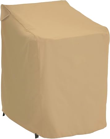 Amazon Com Classic Accessories 58972 Ec Terrazzo Water Resistant 25 5 Inch Stackable Patio Chair Cover Sand Stackable Chairs Patio Chaise Lounge Stack Cover Garden Outdoor