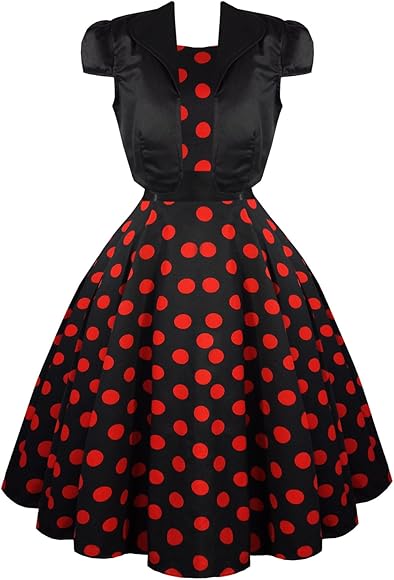 hearts and roses polka dot dress