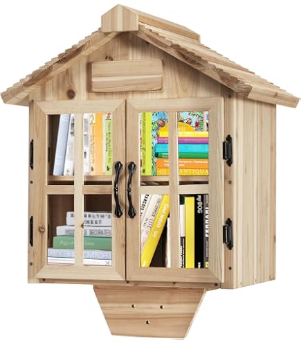 Book Repository Box Outdoor Book Sharing Box Waterproof Outdoor Little Library Box – Wooden ...