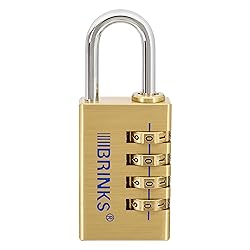 BRINKS - 30mm Solid Brass 4-Dial Resettable Padlock