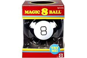 Mattel Games Magic 8 Ball Novelty Fortune-Telling Toy, Retro Look for Kids, Grown-Ups, Families, Parties & Travel (Amazon Exclusive)