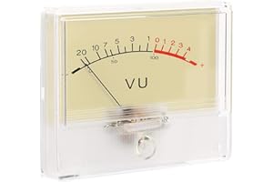 SHIPENOPHY DB Audio Level Header Testing Tool VU Meter audio equipment tool DB Level Header white light 12V 55mA bulb recording studio for DIY with pointer type dial