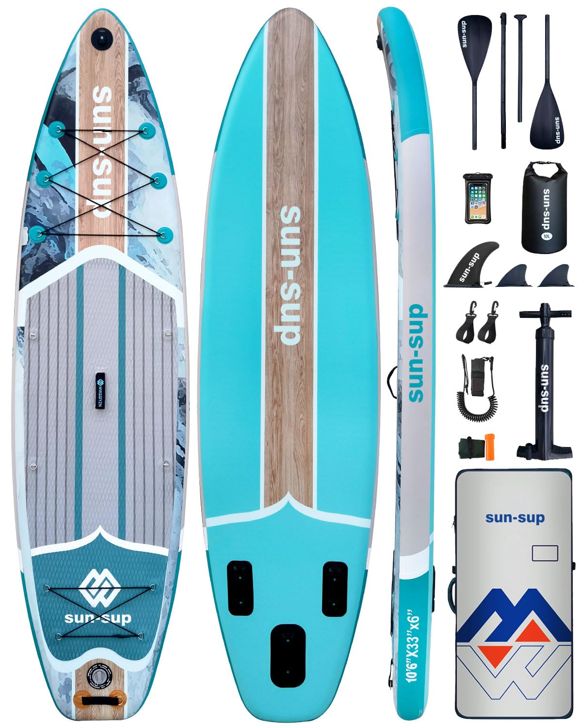 Photo 1 of ** used ***Inflatable Paddle Board for Adult, Paddle Board for All Skill Levels, Wide SUP Board with Primium Accessories Non-Slip Comfort Deck for Youth & Adults