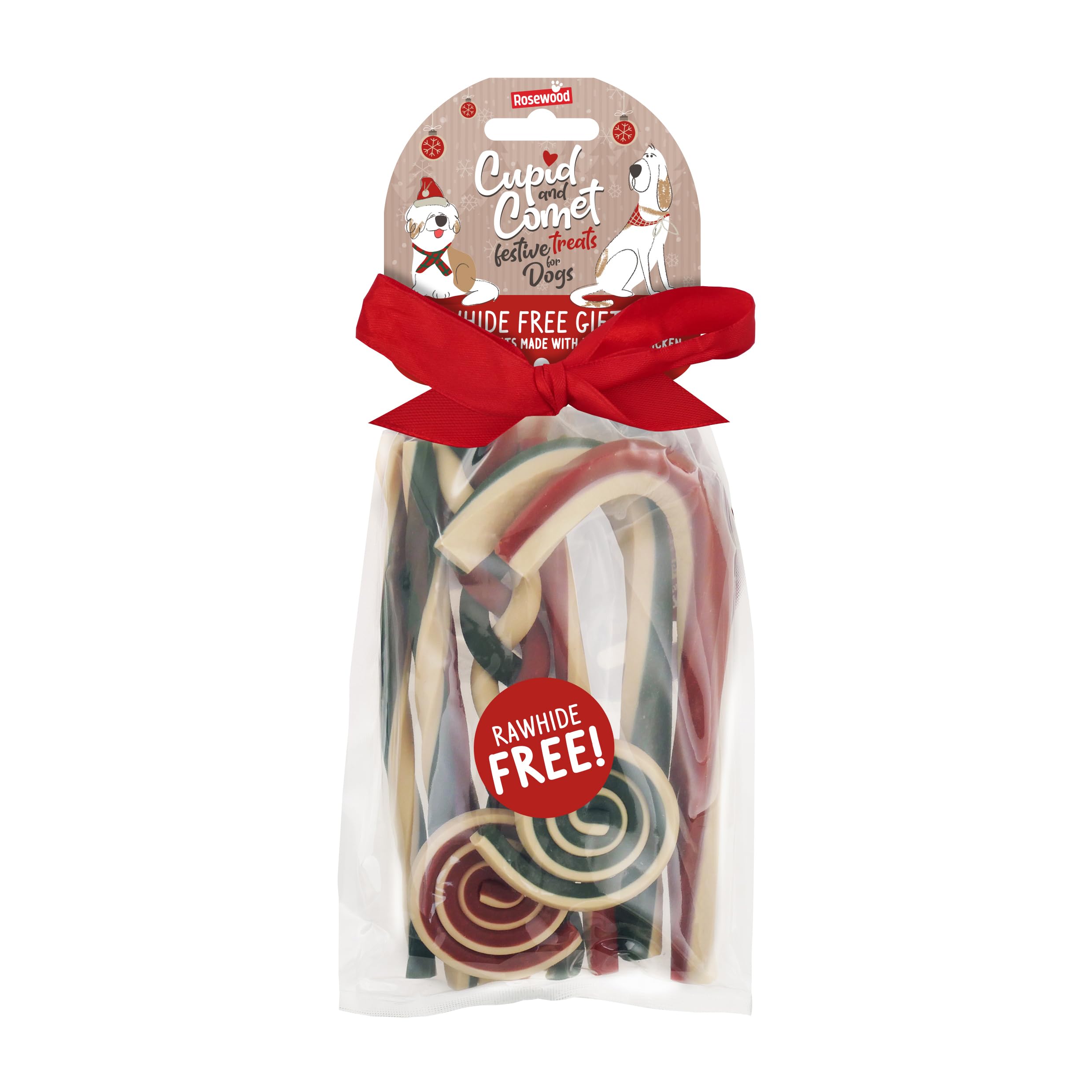 CHRISTMAS RAWHIDE FREE BUMPER GIFT BAG FOR DOGS