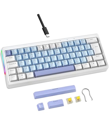 E-YOOSO Teclado 60% para jogos, teclado mecânico de acionamento