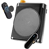 Tearstone Voice Amplifier for Teachers with Wireless Magnetic Lavalier Microphone, Bluetooth Portable Rechargeable Speaker, 2 Mics for Classroom, Meetings, Speeches, Outdoor (Black)