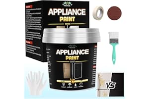 Meuvcol Appliance Paint Black, 17.6 Fl oz Appliance Epoxy Paint For Metal & Plastic Surface, Touch Up Coating For Refrigerator, Dishwasher, Washer, Microwave, Rust Preventative Coating With Tool
