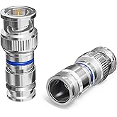 THE CIMPLE CO - BNC Compression Connector for RG6 Coaxial Cable - Male RG6 BNC Connectors for Security Cameras, CCTV, SDI, HD-SDI - Coax Cable Ends 10 Pack