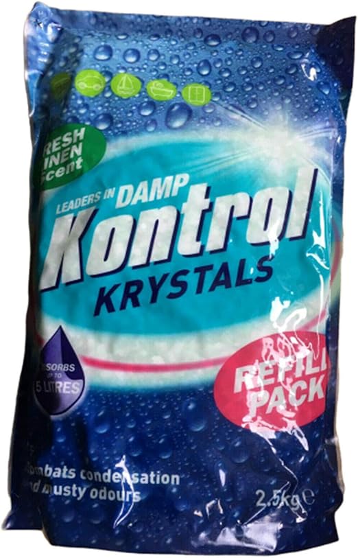 Kontrol Krystals Moisture Absorbing Refill Pack 2.5kg Pack. FRESH LINEN