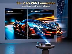 GooDee Smart 4K Projector with 5G WIFI and