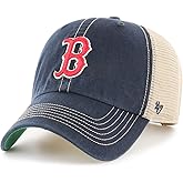 '47 MLB Trawler Mesh Clean Up Adjustable Hat, Adult One Size Fits All (Boston Red Sox)