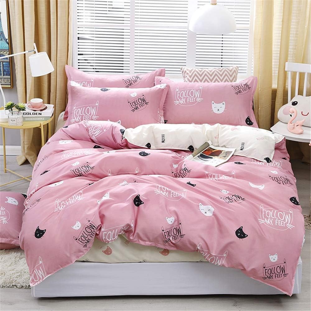 zzkds Duvet Cover Bedding Set 4 Piece, Super Soft 100 Microfiber Polyester Cute Animal Printing