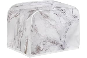 NETILGEN 2 Slice Toaster Dust Cover Bread Toaster Oven Dustproof Cover Kitchen Bakeware Protector Dustproof Fingerprint Protection for Women Gift(11.4 x 7.9 x 7.5), White Marble