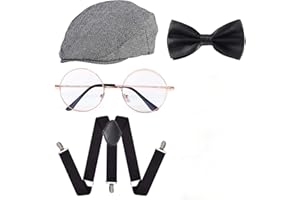 Beelittle 1920s Men Costume Accessories Old Man Costume Grandpa Cosplay Set