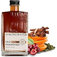 Strongwater Old Fashioned Mix - Makes 32 Cocktails - Handcrafted Old Fashioned Syrup with Bitters, Orange, Cherry, Organic De