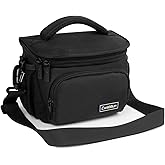 Cwatcun Compact Camera Bag Single Shoulder Crossbody Bag Camera Case Compatible for Canon Nikon Sony SLR DSLR Mirrorless Came