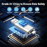RAOYI 128GB USB C Dual Flash Drive USB 3.0 Type-C Memory Stick Sliver view 6