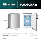 Hisense FV105D4BC21 82 L Freestanding Freezer Stainless Steel Grey view 2