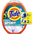 Tide Power PODS Laundry Detergent Soap Pacs with Febreze Sport, 63 Count, Laundry Pods with Febreze Freshness and Sport Odor Defense (133)