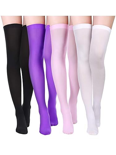 Pairs Women's Silk Thigh High Stockings Nylon Socks for Women